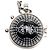 Collana Specchio in Strass Chanel Coco Mark Nero Argento - vista 2