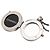 Collana Specchio in Strass Chanel Coco Mark Nero Argento - vista 3