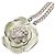 Cinturón de cadena con marca Coco Camelia de strass de Chanel Plata Azul - vista 2