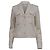 Theory Button-Down Cropped Jacket in White Wool  Cream
