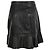Falda Mini Rizada Rhinehart en Cuero Negro de Ganni - vista 3