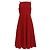 Vestido midi de cuello cuadrado en algodón rojo Theory Roja