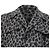 Saint Laurent Leopard-Print Belted Coat in Grey Wool - view 2