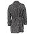 Saint Laurent Leopard-Print Belted Coat in Grey Wool - view 4