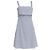 Theory Vestido Mini A-Line con Espalda Drapada en Lino Azul Claro