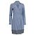 Vestido envolvente de chambray con cuello Savion de Diane von Furstenberg en rayón azul claro
