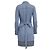 Vestido envolvente de chambray con cuello Savion de Diane von Furstenberg en rayón azul claro - vista 4