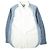 Autre Marque Camisa de algodão com gradiente de manchas de tinta Branco Azul