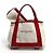 Borsa Tote Cabas S Navy di Balenciaga Bianco Rosso - vista 2