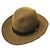 Autre Marque Cappello di Lana Shaggy Ribbon Maniera Marrone Cammello