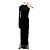 Autre Marque Langes schwarzes Kleid mit Blume