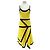 JW Anderson Abito lungo giallo e nero in lino