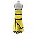 JW Anderson Abito lungo giallo e nero in lino - vista 2