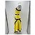 JW Anderson Abito lungo giallo e nero in lino - vista 4