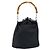 Gucci Vintage Bamboo Bucket Nylon and Leather Small Noir - vue 2