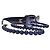 Chanel rectangular navy blue sunglasses with a pearl necklace - 5488 - c.503/S2