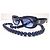 Chanel rectangular navy blue sunglasses with a pearl necklace - 5488 - c.503/S2 - view 11