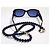 Chanel rectangular navy blue sunglasses with a pearl necklace - 5488 - c.503/S2 - view 12