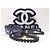 Chanel rectangular navy blue sunglasses with a pearl necklace - 5488 - c.503/S2 - view 2