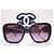 Gafas de sol cuadradas de tweed burdeos de Chanel - 5512 - c.1461/S1 - vista 3