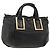 Chloé Borsa a mano Chloe Etel in pelle nera e oro Auth BSZ555 Nero D'oro