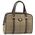 Borsa a mano in tela Nova Check di Burberrys marrone e oro Auth gh2024 D'oro