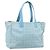 CHANEL Nuova Borsa Tote da Viaggio Nylon Blu Argento CC Auth ti3796