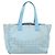 CHANEL Nuova Borsa Tote da Viaggio Nylon Blu Argento CC Auth ti3796 - vista 3