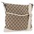 Borsa a Spalla GG Canvas Gucci Beige Argento 145857 Auth ka3305