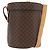 Céline Borsa a spalla in tela Macadam CELINE in pelle PVC marrone oro Auth AMZ048A D'oro