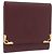 Monedero de cuero burdeos Must Line de CARTIER con dorado Auth BSZ452A
