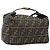 FENDI Zucca Canvas Handtasche braun schwarz Auth LNZ770