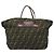 Borsa a mano in tela Zucca FENDI nera e marrone Auth bs34150 Nero - vista 3