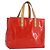 LOUIS VUITTON Monogram Vernis Reade PM Borsa a Mano Rossa M91088 Auth am11167A Rosso