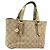 Bolso de Mano Gucci GG Canvas Sherry Line Beige Dorado 139261 Auth BA11705