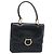 Céline CELINE Handtasche aus schwarzem Leder mit Gold Auth ep13883 Golden
