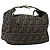 Borsa a mano in tela Zucca FENDI nera e marrone Auth LNZ693 Nero