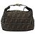 Borsa a mano in tela Zucca FENDI nera e marrone Auth LNZ693 Nero - vista 2