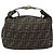 Borsa a mano in tela Zucca FENDI nera e marrone Auth LNZ693 Nero - vista 3