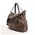 Borsa a Spalla Louis Vuitton Evora MM Damier Ebene 2Way in Marrone Rosso - vista 2