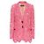 Dolce & Gabbana Blazer aus rosa Spitze mit Blumenmuster Pink