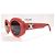 Gafas de sol Céline Triomphe rojo coral ovaladas - CL40194U 66A - vista 4