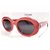 Gafas de sol Céline Triomphe rojo coral ovaladas - CL40194U 66A - vista 8