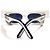 Christian Dior Occhiali da sole rettangolari Dior bianchi e navy - Pacific S1U 95B0 Bianco Blu navy - vista 5