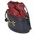 Borsa a secchiello con coulisse in pelle di vitello rossa e blu navy Horsebit 1955 di Gucci Rosso - vista 3