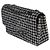 Timeless Chanel Preto Branco Tweed Matelassê Médio Clássico Duplo Marrom - vista 3
