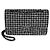 Timeless Chanel Preto Branco Tweed Matelassê Médio Clássico Duplo Marrom - vista 8