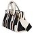 Borsa mini Double G in tela nera e bianca di Gucci Nero Bianco - vista 3