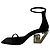Sandali Rick Owens neri con tacco trasparente Nero
