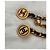 Gemelli Chanel in pelle nera e metallo dorato Nero Gold hardware - vista 3